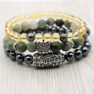 Mens Pi Xiu & Stone $$ ULTIMATE MONEY MAGNETS 3/pc Bracelet Set